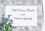 Deepest sympathy,Forget-me-not, flowers card