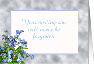 Forget me not flowers, Custom text card
