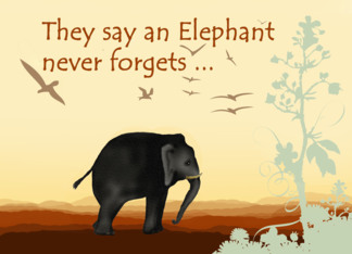 An elephant never...