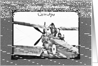 Happy Birthday, vintage WW1 plane and pilots, custom card, grandpa, card