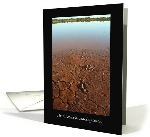 Farewell, muddy Footprints card (609754)