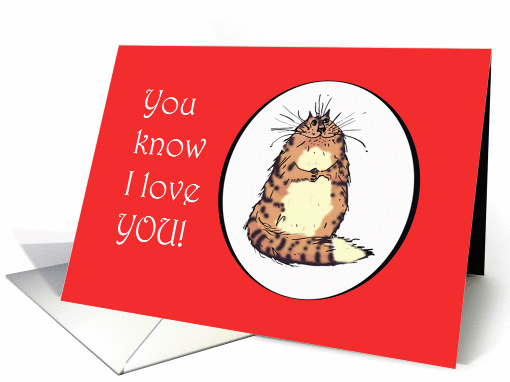 You Know I love you, cat,humour card (628182)