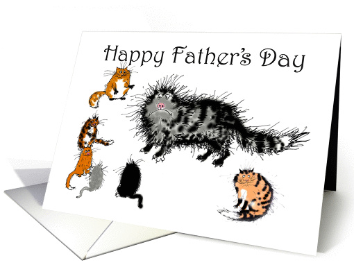 Happy Father's Day...cats, kittens ,funny card (628681)
