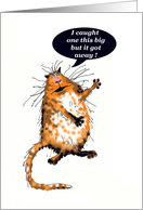 Father’s day, tall stories, the one that got away.Cat, humor card