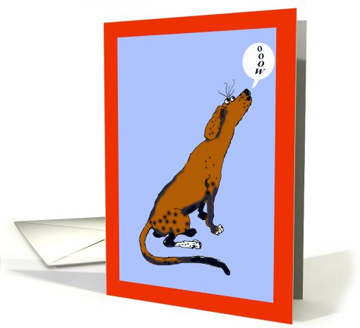 Miss you, howling dog card (630141)