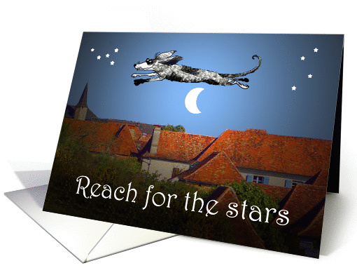 Congratulations on scholarship, Reach for the stars card (640575)