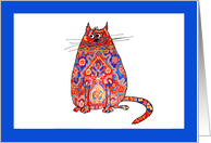 Persian Cat Illustration card