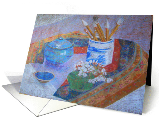 Still life in pastels card (686866)