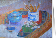 Still life in pastels card