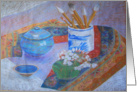 Still life in pastels card