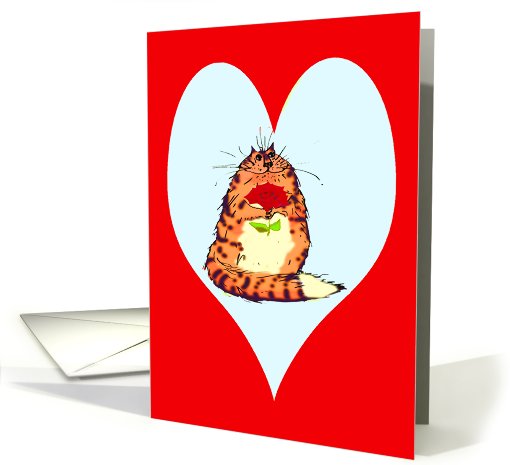 will you be my Valentine. tortoiseshell cat, humor card (732996)