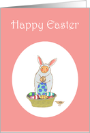 Happy Easter Bunny, for girl. card