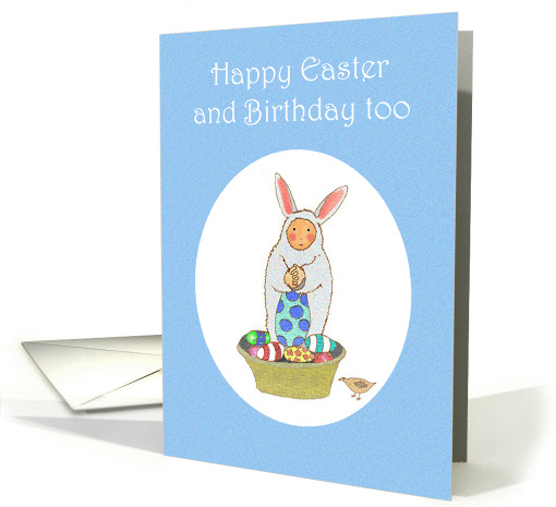 Happy Birthday, and Easter too.Boy in bunny suit with... (773114)