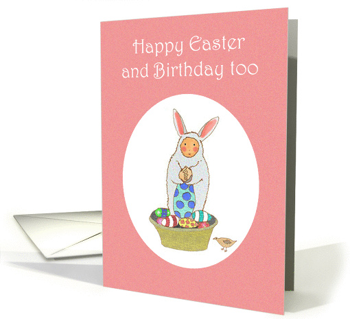 Happy Birthday, and Easter, Girl in bunny suit,for girl,... (773116)