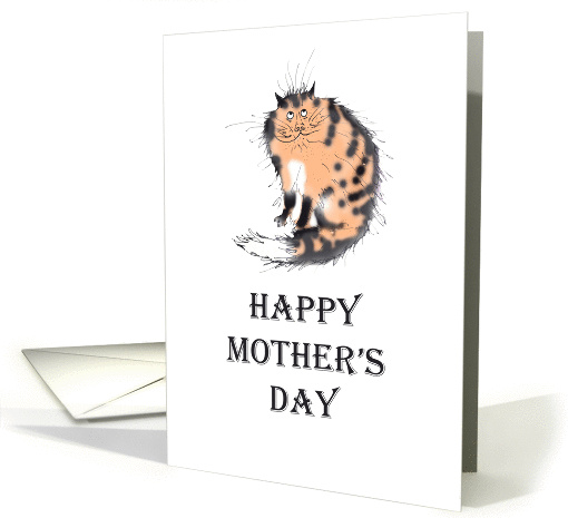 Happy Mother's day, tortoiseshell cat, for work colleague card