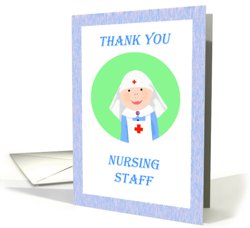Thank you Nursing staff, Nurse in uniform card (809832)