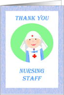 Thank you Nursing staff, Nurse in uniform card