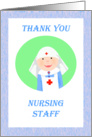 Thank you Nursing staff, Nurse in uniform card