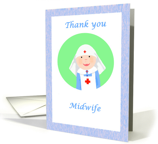 Thank you Midwife, Nurse in uniform card (809852)