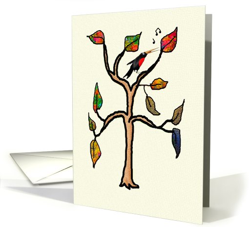 A little bird told me you are now parents, bird, tree. card (814195)