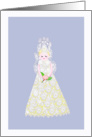 Thank you for being my Bridesmaid, Lace bride with flower. card