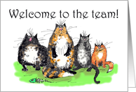 Cats, Business Welcome to the team.humor card