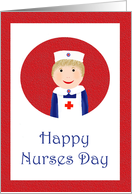 happy Nurses Day, nurse in uniform. card