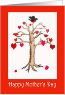 Happy Mother’s Day Day, Heart tree and bird,miss you , card