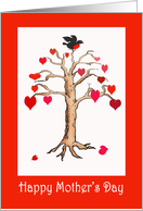 Happy Mother’s Day Day, Heart tree and bird, card