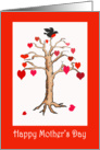 Happy Mother’s Day Day, Heart tree and bird, card