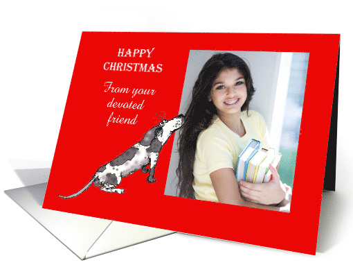 Happy Chrismas, to my best friend,dog, photo frame card (852573)