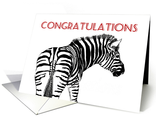 Zebra, congratulations, promotion, police card (869682)