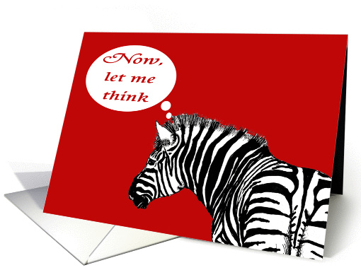 Zebra,Humor,I do love you card (871565)