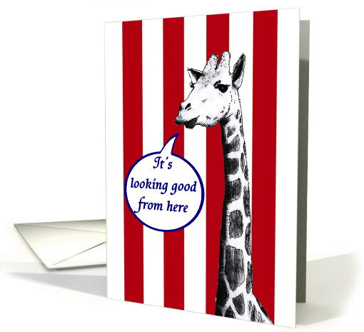 Black and white drawing of giraffe,It's looking good from... (871613)