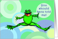 Frog, Congratulations pregnancy.humor. card