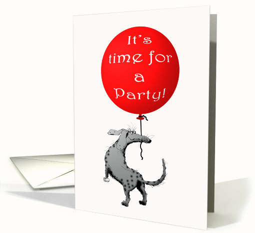 It's time for a party , Invitation Birthday party, Grey... (872722)