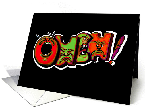 For ex-boyfriend, Ouch. card (876010)