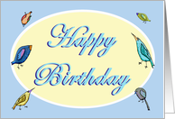 Happy Birthday , Many Birds card