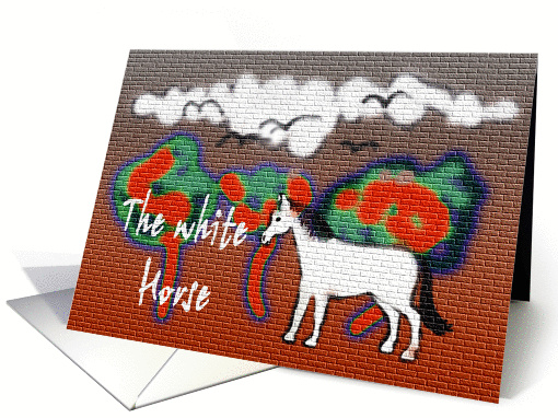 The white horse,Wall Graffiti card (881105)