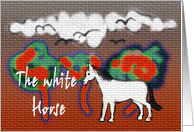 The white horse,Wall Graffiti card