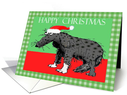 Happy Christmas, missing you,sad dog, humor card (883023)