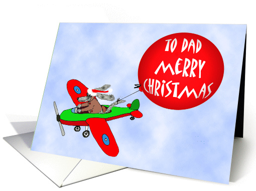 to Dad, Merry Christmas,from all of us, flying dog with... (883035)