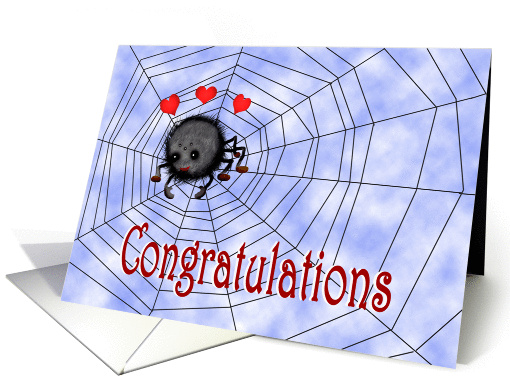 Congratulations for Girlfriend, you have me in your web, humor card
