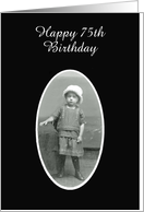 Custom card, happy Birthday, with little vintage girl. card