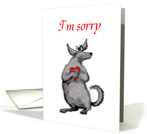 I'm sorry, dog and heart. card (916792)