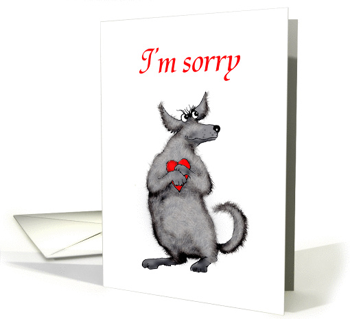 I'm sorry, dog and heart. card (916794)