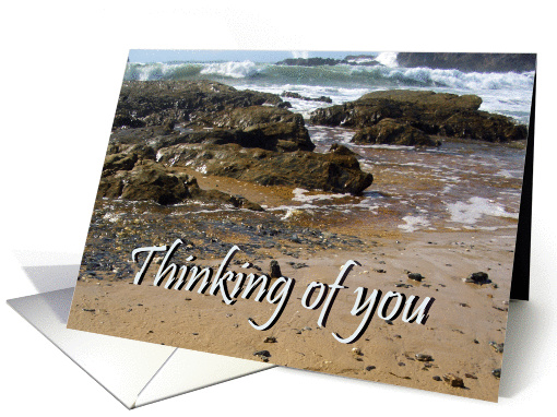 Thinking of you, rocks and waves card (924010)