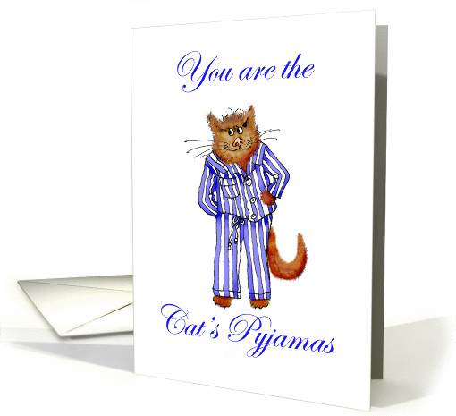 happy birthday,You are The cat's pyjamas. ginger Cat,... (935428)