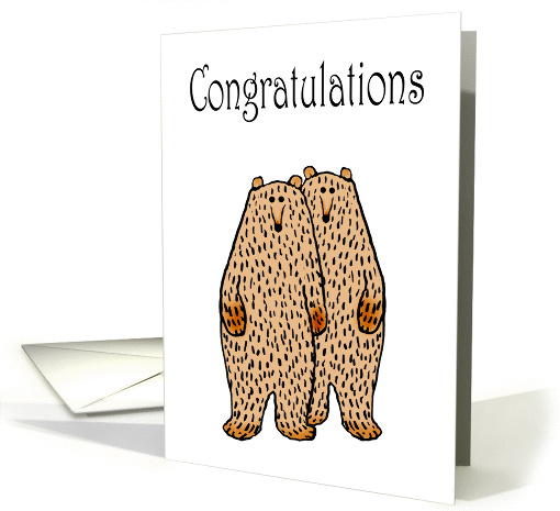 Congratulations Twins, two Brown bears. card (939240)