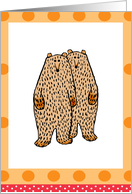 Happy birthday Twins two Brown Boy bears card